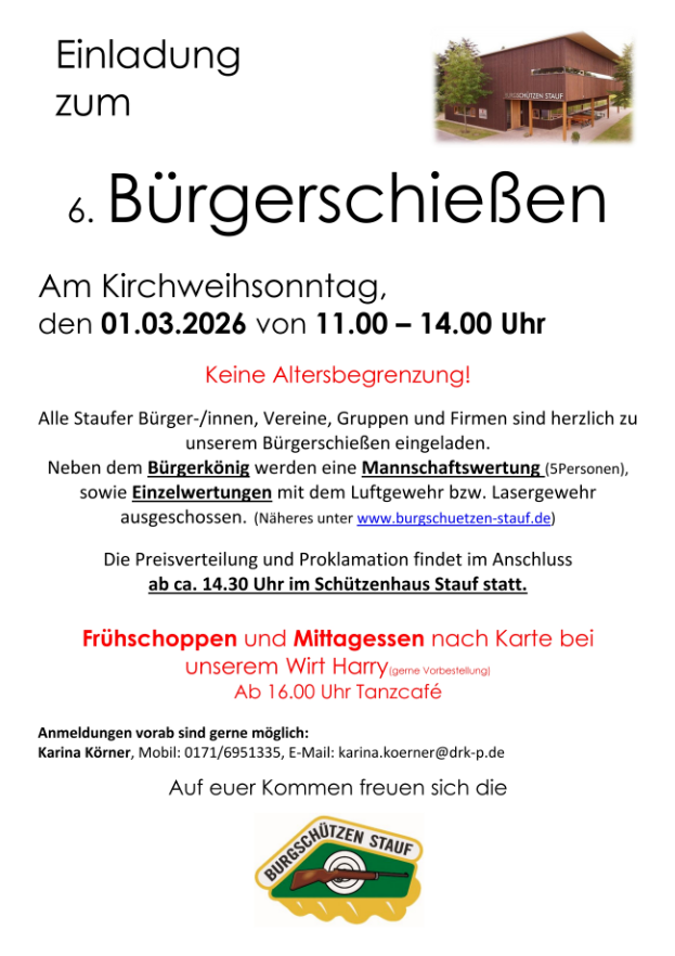 6. Bürgerschießen im schönen Stauf